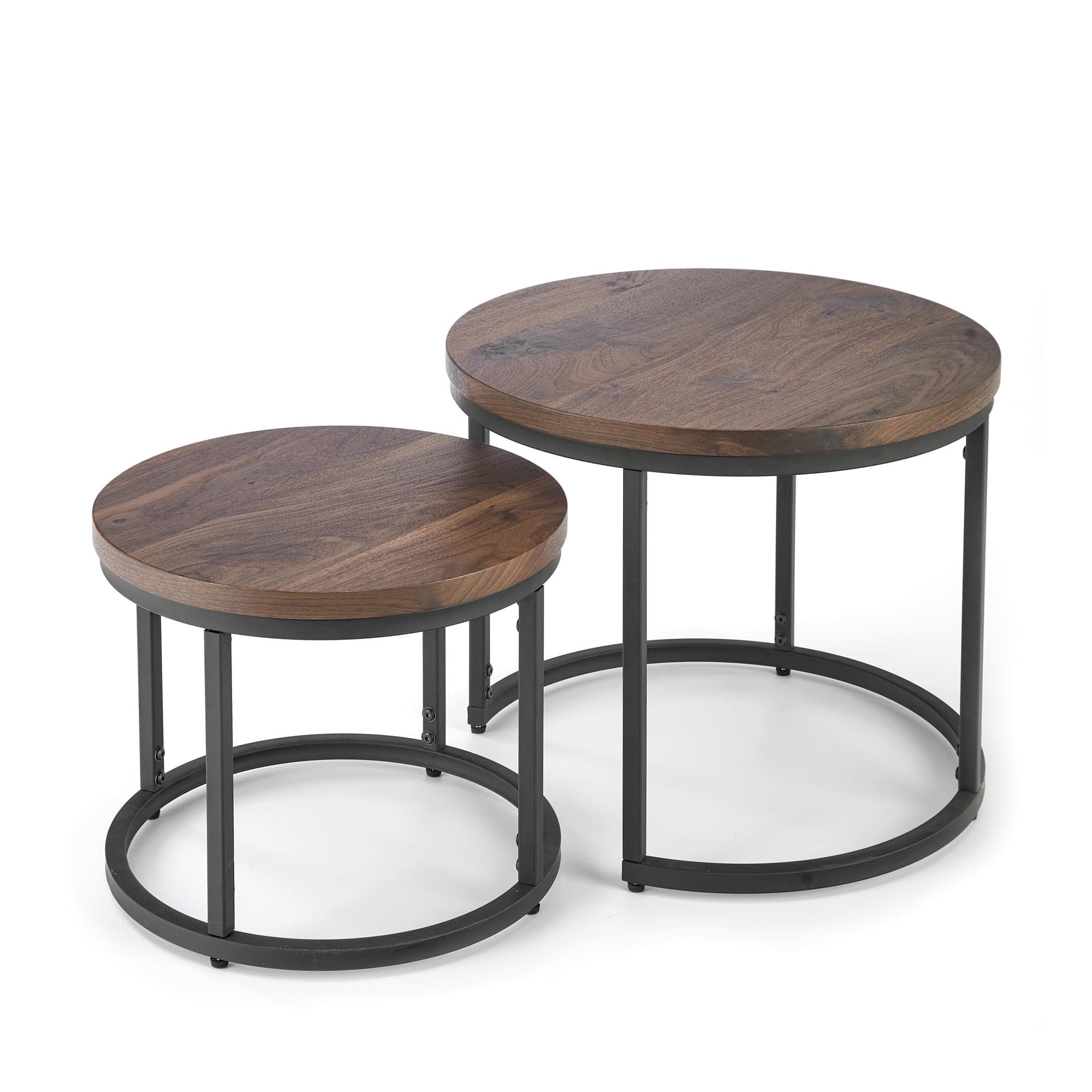 Set di 2 tavolini da caffè Oreo Noce (3)