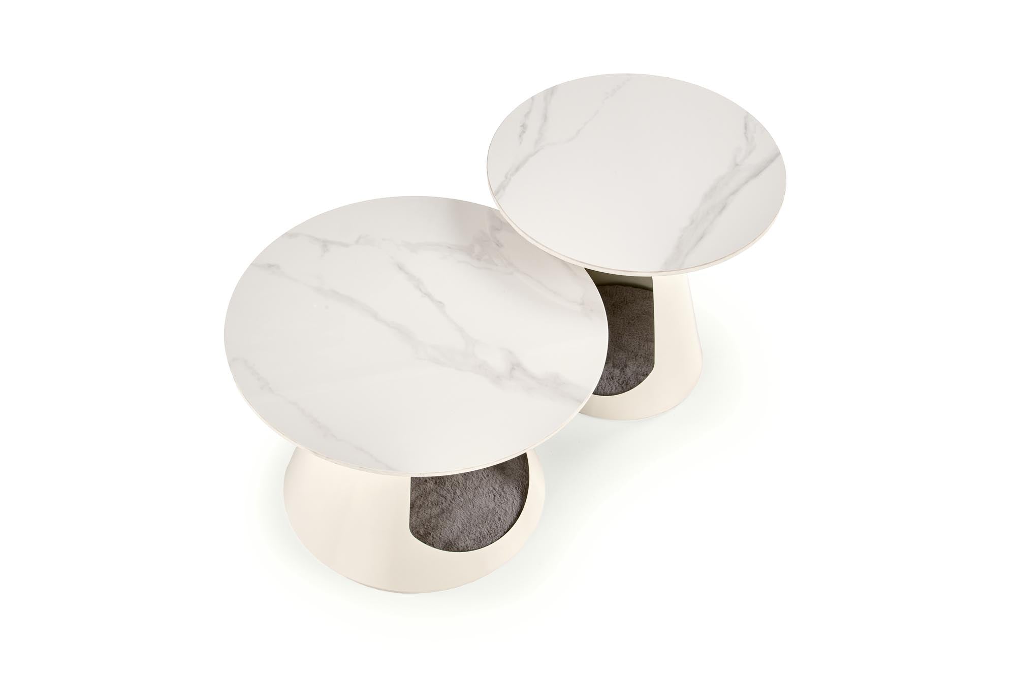 Set di 2 tavolini da caffè Osario Bianco (2)