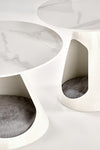 Set di 2 tavolini da caffè Osario Bianco (7)