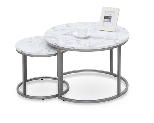 Set di 2 tavolini da caffè Paola Bianco