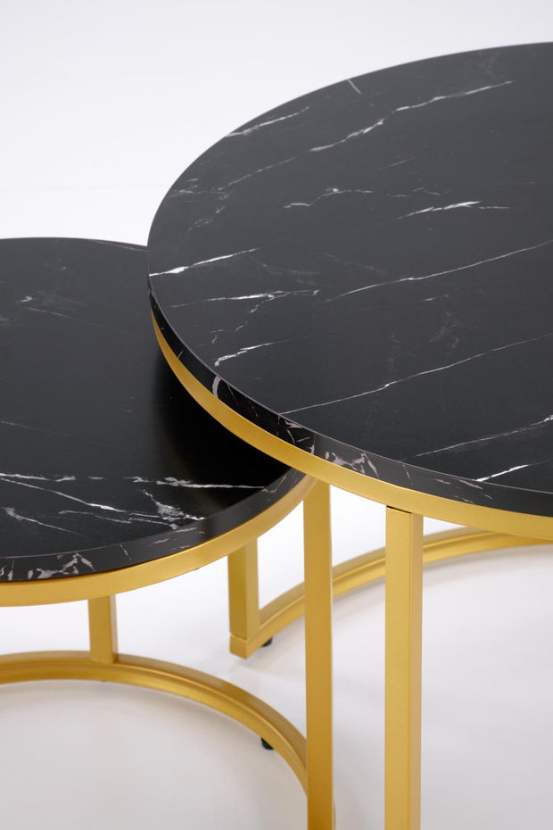 Set di 2 tavolini da caffè Paola Nero (2)