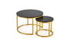 Set di 2 tavolini da caffè Paola Nero (5)