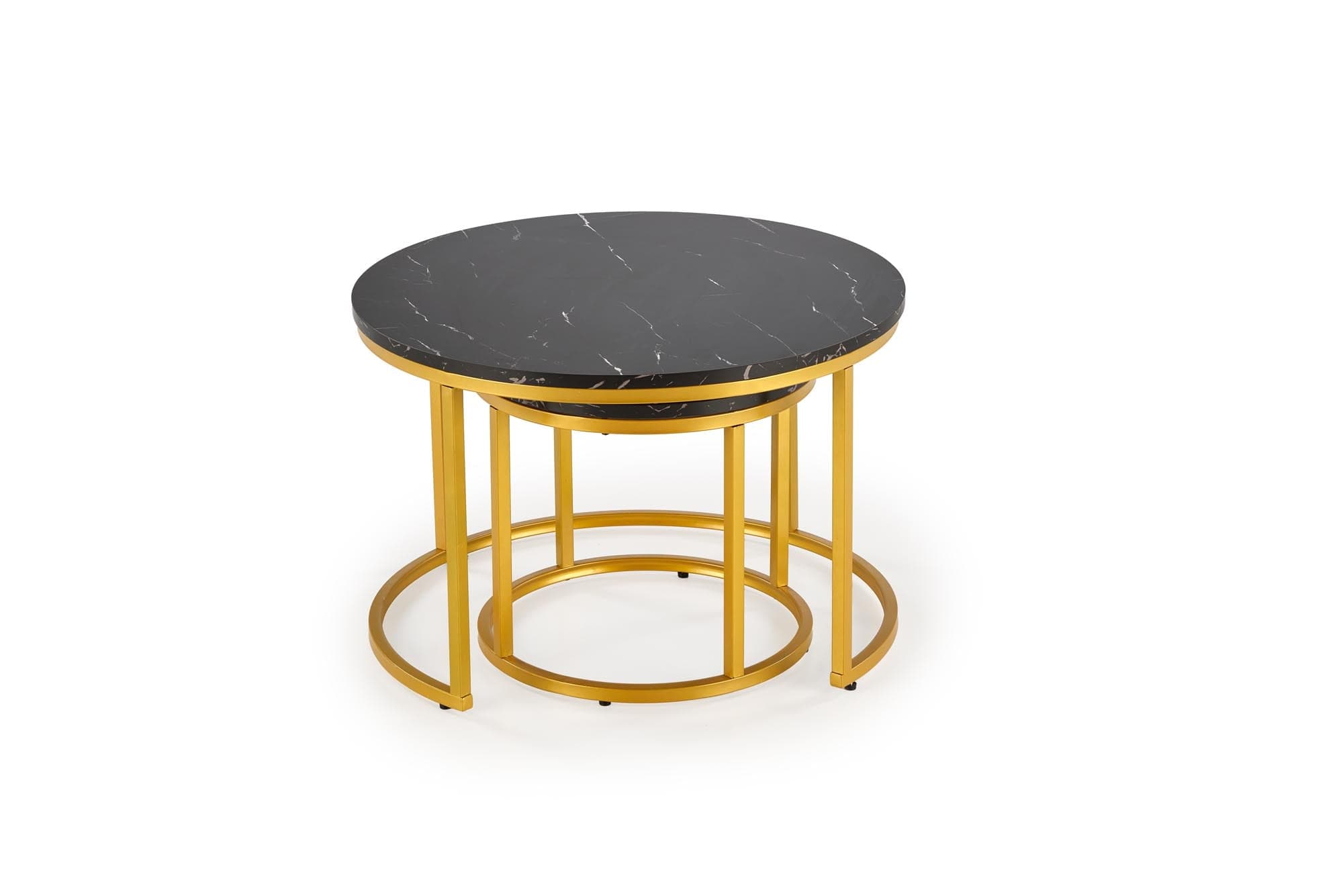 Set di 2 tavolini da caffè Paola Nero (7)