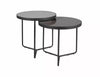 Set di 2 tavolini da caffè Penelope Grigio