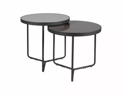 Set di 2 tavolini da caffè Penelope Grigio