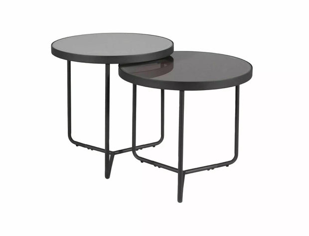 Set di 2 tavolini da caffè Penelope Grigio