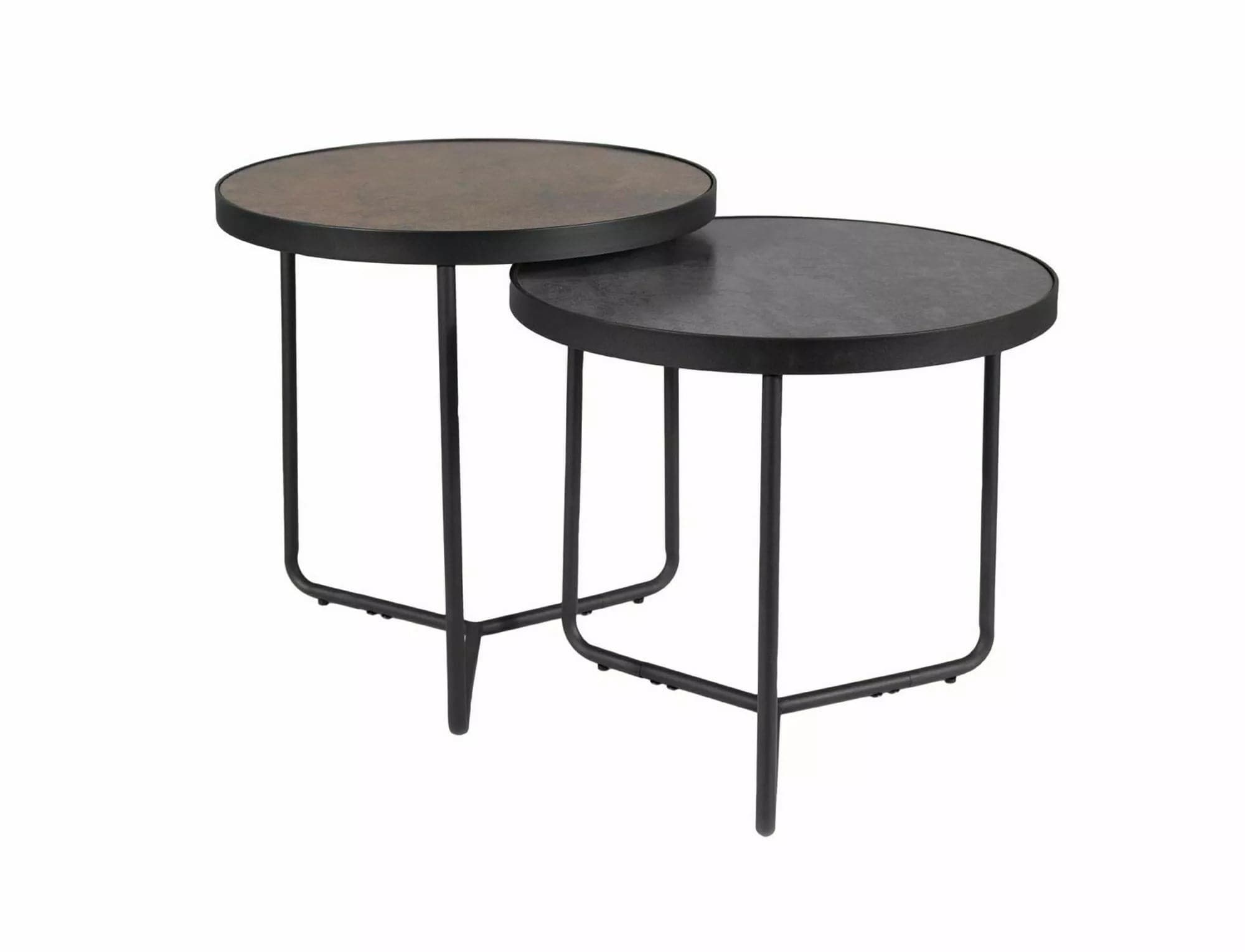 Set di 2 tavolini da caffè Penelope Marrone