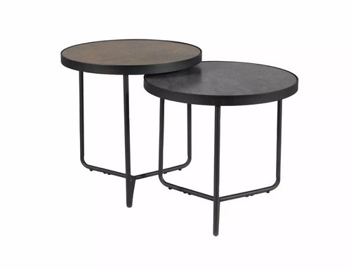 Set di 2 tavolini da caffè Penelope Marrone