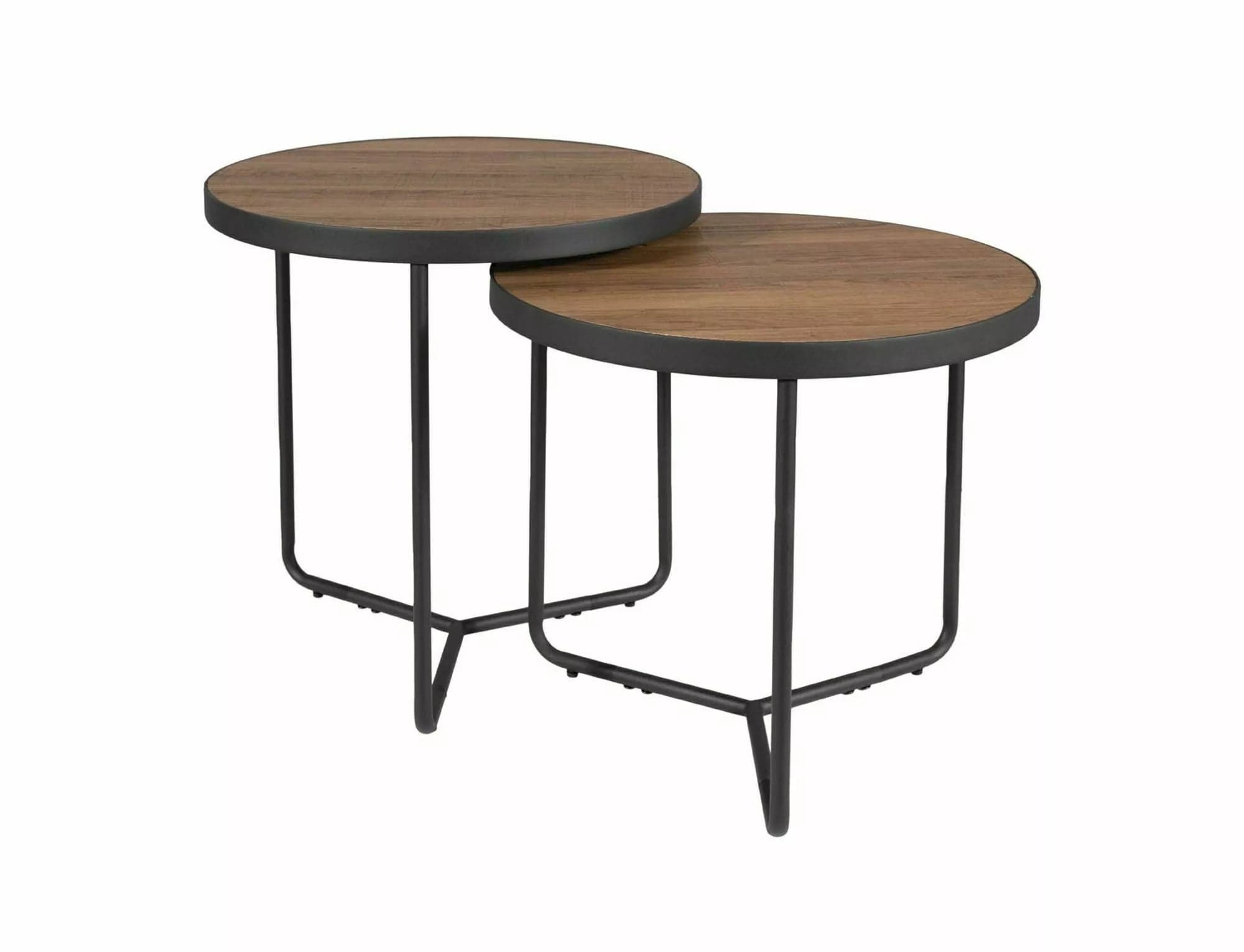 Set di 2 tavolini da caffè Penelope Noce