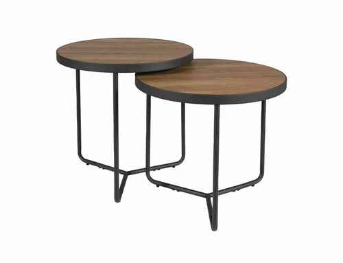 Set di 2 tavolini da caffè Penelope Noce