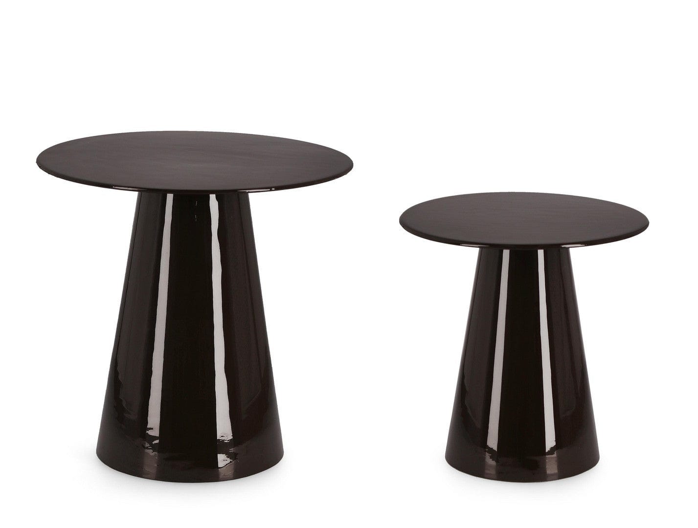 Bizzotto Set di 2 tavolini da caffè Salema Nero