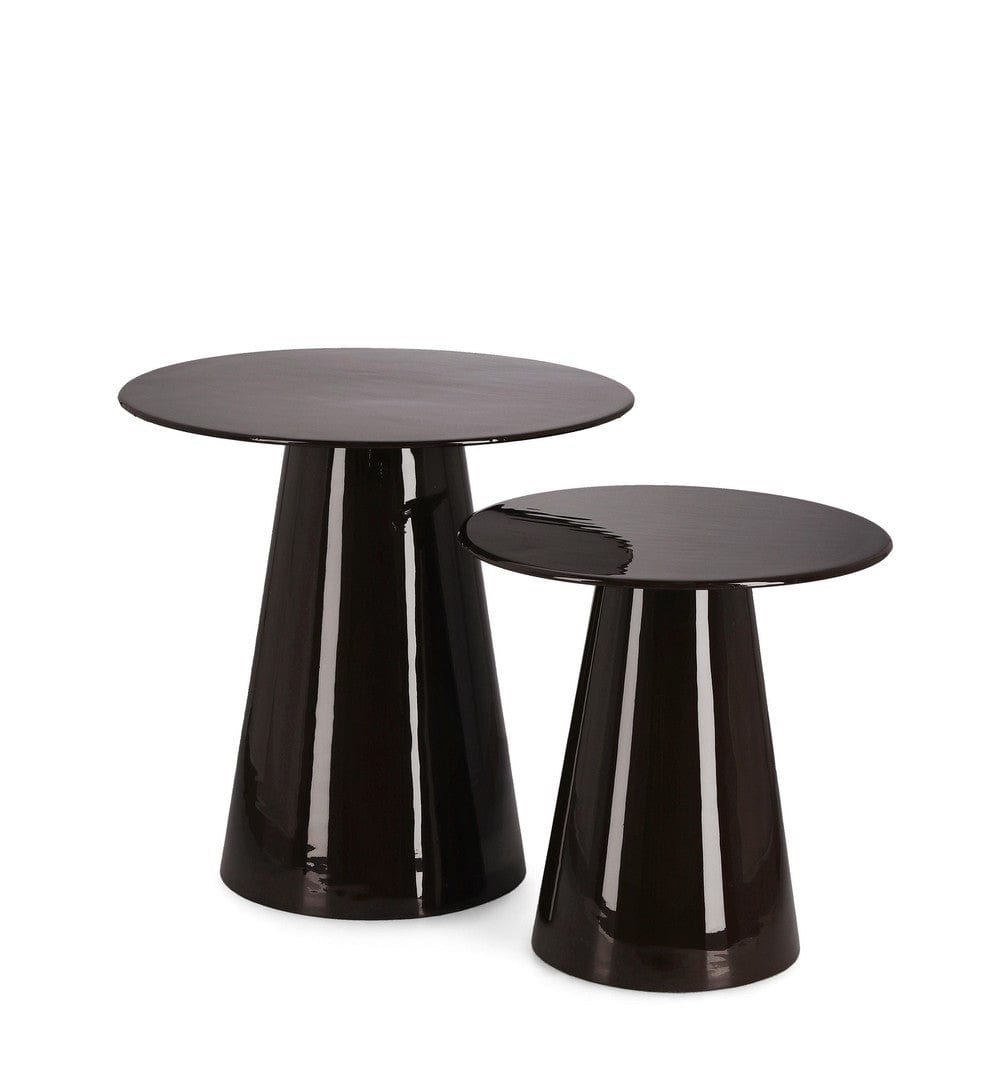 Bizzotto Set di 2 tavolini da caffè Salema Nero