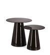 Bizzotto Set di 2 tavolini da caffè Salema Nero