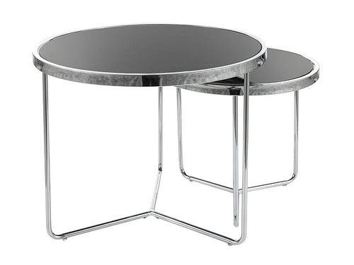 Set di 2 tavolini da caffè Salva Nero
