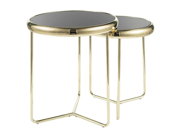 Set di 2 tavolini da caffè Scarlet II Nero