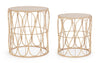 Bizzotto Set di 2 tavolini da caffè Sherly Naturale