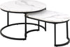 Set di 2 tavolini da caffè Spiro Bianco