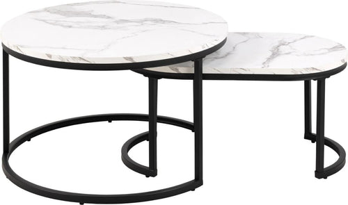 Set di 2 tavolini da caffè Spiro Bianco (1)
