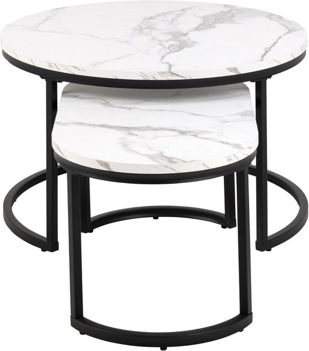 Set di 2 tavolini da caffè Spiro Bianco (2)