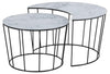 Set di 2 tavolini da caffè Sunmoon Bianco