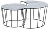 Set di 2 tavolini da caffè Sunmoon Bianco (1)