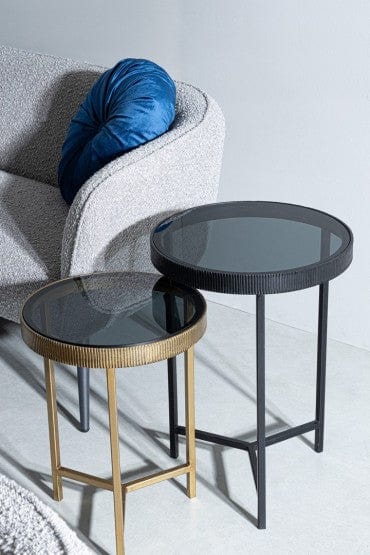 Bizzotto Set di 2 tavolini da caffè Yamir Nero