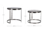 Bizzotto Set di 2 tavolini da caffè Zayla Grigio