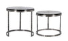 Bizzotto Set di 2 tavolini da caffè Zayla Grigio