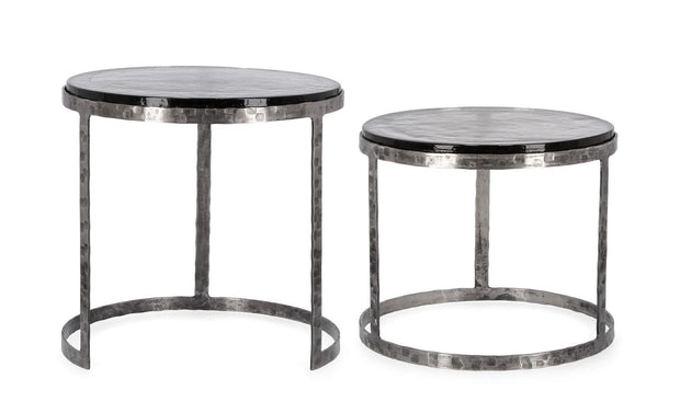 Bizzotto Set di 2 tavolini da caffè Zayla Grigio