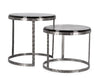 Bizzotto Set di 2 tavolini da caffè Zayla Grigio