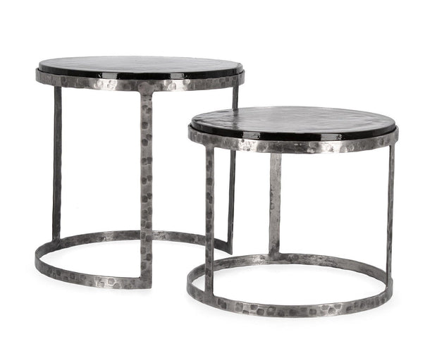 Bizzotto Set di 2 tavolini da caffè Zayla Grigio