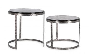 Bizzotto Set di 2 tavolini da caffè Zayla Grigio