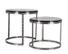 Bizzotto Set di 2 tavolini da caffè Zayla Grigio