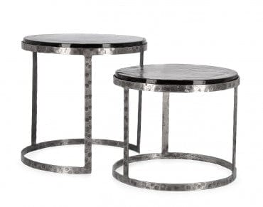 Bizzotto Set di 2 tavolini da caffè Zayla Grigio