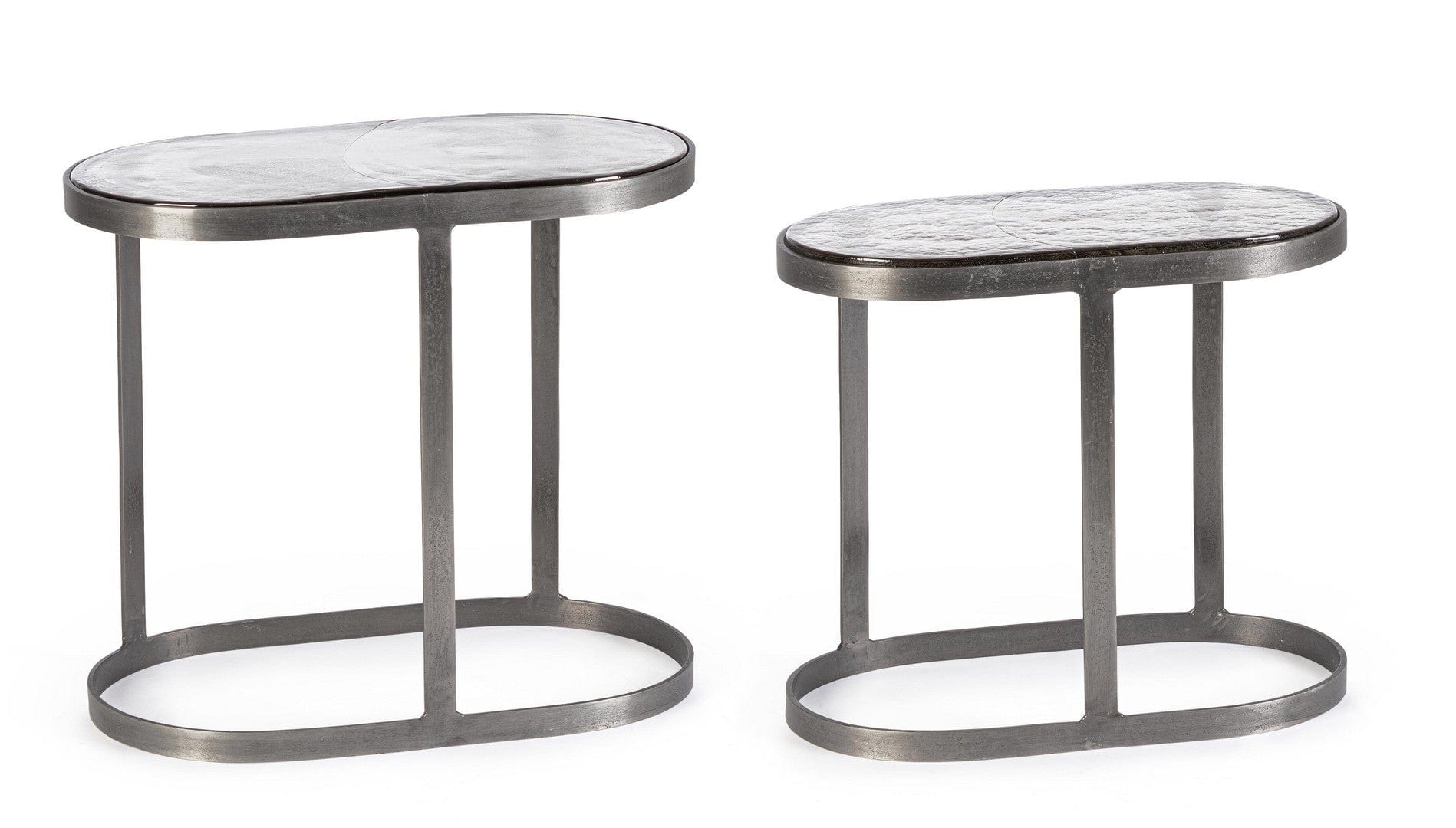 Bizzotto Set di 2 tavolini da caffè Zayla Grigio