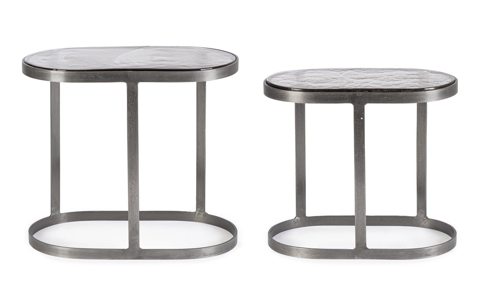 Bizzotto Set di 2 tavolini da caffè Zayla Grigio
