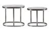 Bizzotto Set di 2 tavolini da caffè Zayla Grigio
