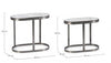 Bizzotto Set di 2 tavolini da caffè Zayla Grigio