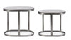 Bizzotto Set di 2 tavolini da caffè Zayla Grigio