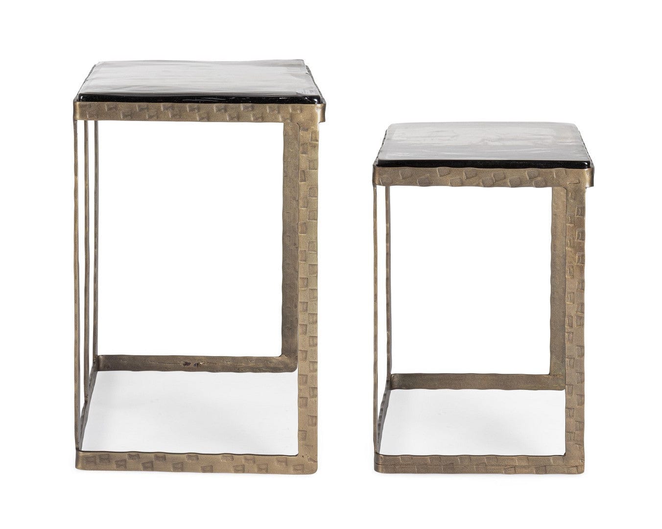 Bizzotto Set di 2 tavolini da caffè Zayla Oro