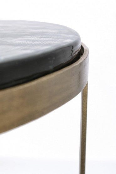 Bizzotto Set di 2 tavolini da caffè Zayla Ottone