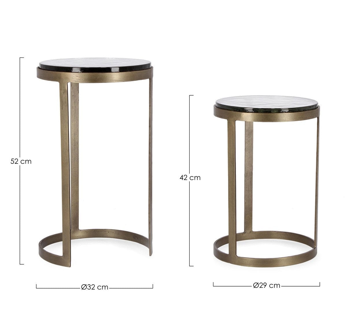Bizzotto Set di 2 tavolini da caffè Zayla Ottone