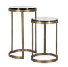 Bizzotto Set di 2 tavolini da caffè Zayla Ottone