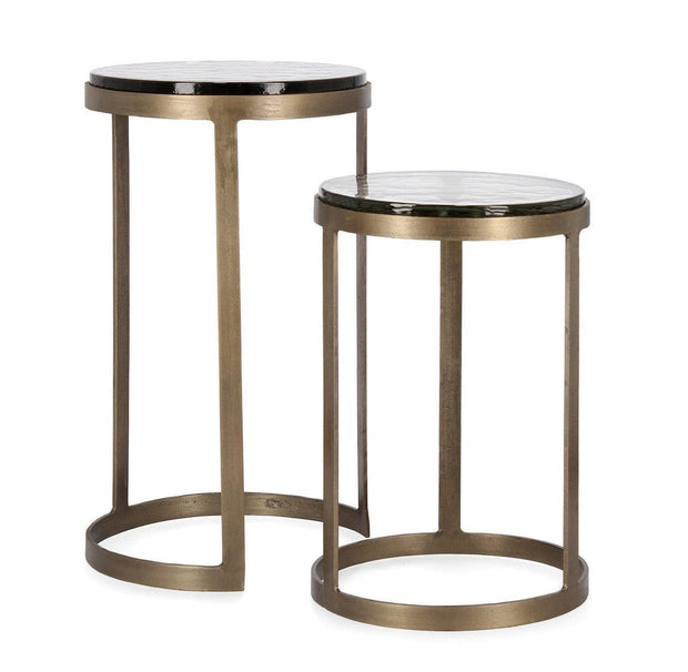 Bizzotto Set di 2 tavolini da caffè Zayla Ottone
