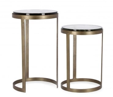 Bizzotto Set di 2 tavolini da caffè Zayla Ottone