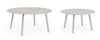 Bizzotto Set di 2 tavolini da giardino Aminta Grigio