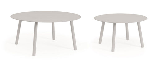 Bizzotto Set di 2 tavolini da giardino Aminta Grigio