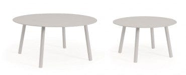 Bizzotto Set di 2 tavolini da giardino Aminta Grigio