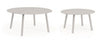 Bizzotto Set di 2 tavolini da giardino Aminta Grigio