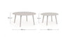 Bizzotto Set di 2 tavolini da giardino Aminta Grigio